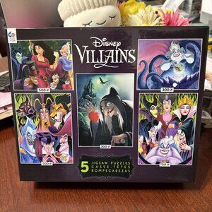 Ceaco Disney Villains 5 in 1 Multipack Jigsaw Puzzles - 37022 - NIB